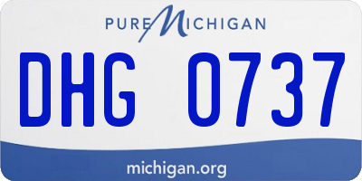 MI license plate DHG0737