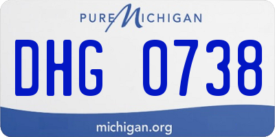 MI license plate DHG0738