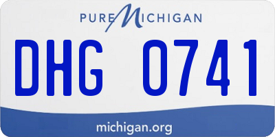 MI license plate DHG0741