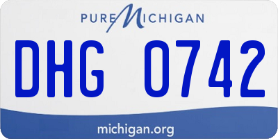 MI license plate DHG0742