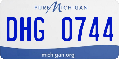 MI license plate DHG0744