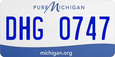 MI license plate DHG0747