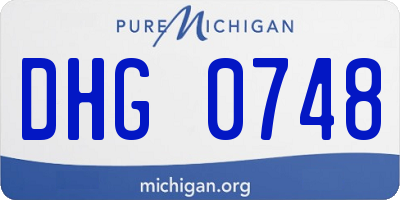 MI license plate DHG0748