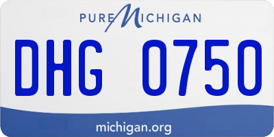 MI license plate DHG0750