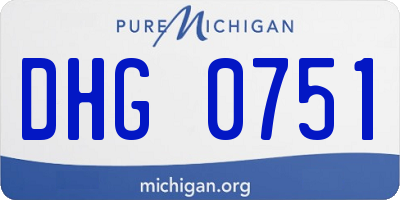 MI license plate DHG0751