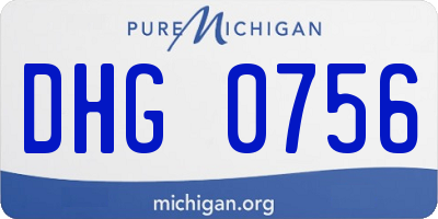 MI license plate DHG0756