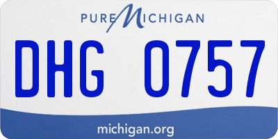 MI license plate DHG0757