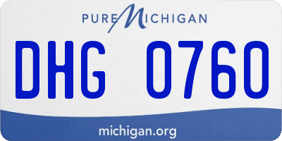 MI license plate DHG0760