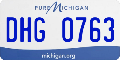 MI license plate DHG0763
