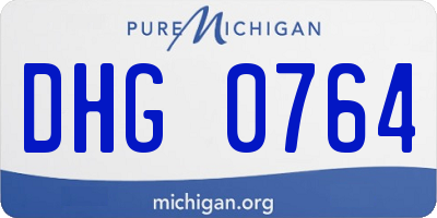 MI license plate DHG0764