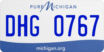 MI license plate DHG0767