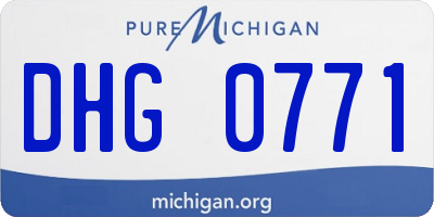 MI license plate DHG0771
