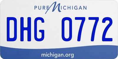 MI license plate DHG0772