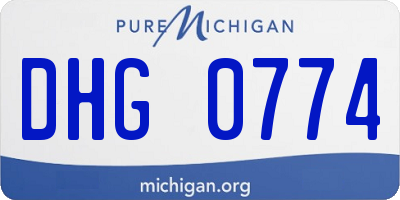 MI license plate DHG0774