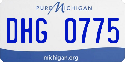 MI license plate DHG0775