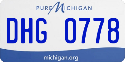 MI license plate DHG0778