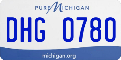MI license plate DHG0780