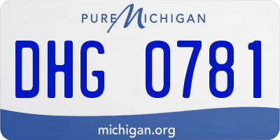 MI license plate DHG0781