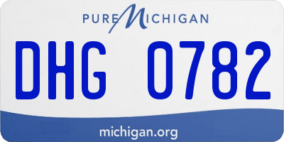 MI license plate DHG0782