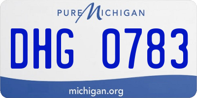 MI license plate DHG0783