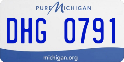MI license plate DHG0791
