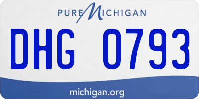 MI license plate DHG0793
