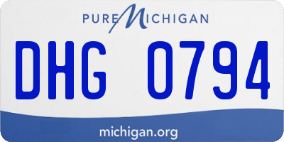 MI license plate DHG0794