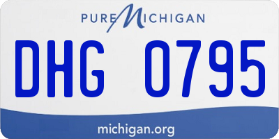 MI license plate DHG0795