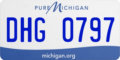 MI license plate DHG0797