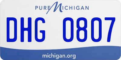 MI license plate DHG0807