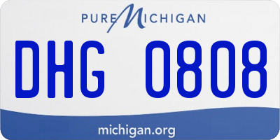 MI license plate DHG0808