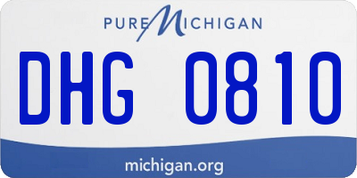 MI license plate DHG0810