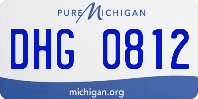 MI license plate DHG0812