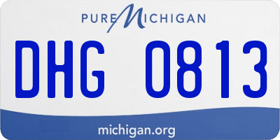 MI license plate DHG0813