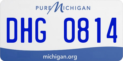 MI license plate DHG0814
