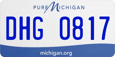 MI license plate DHG0817