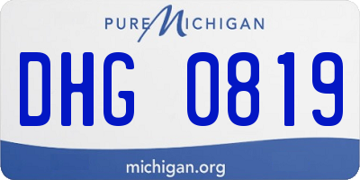 MI license plate DHG0819
