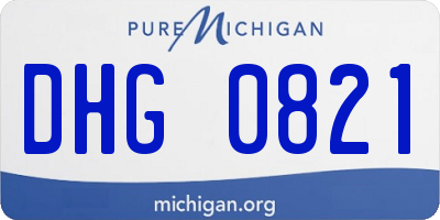 MI license plate DHG0821