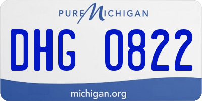 MI license plate DHG0822