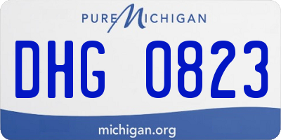 MI license plate DHG0823