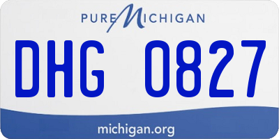 MI license plate DHG0827