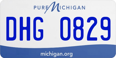 MI license plate DHG0829