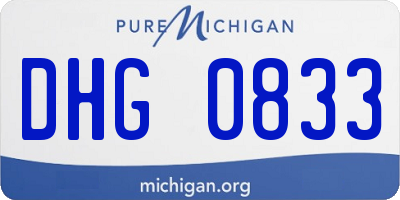 MI license plate DHG0833