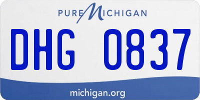MI license plate DHG0837