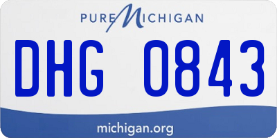 MI license plate DHG0843