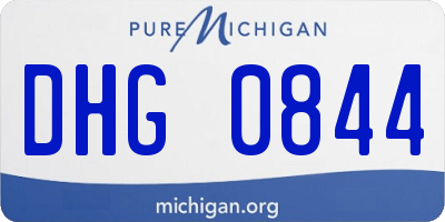 MI license plate DHG0844