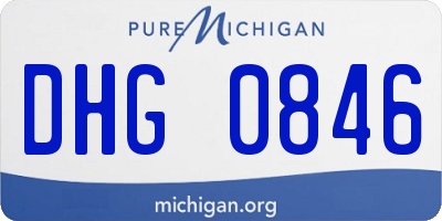 MI license plate DHG0846