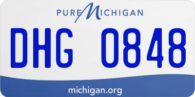 MI license plate DHG0848