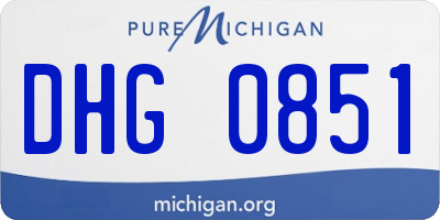 MI license plate DHG0851