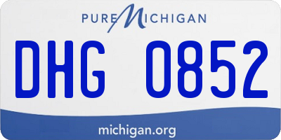 MI license plate DHG0852